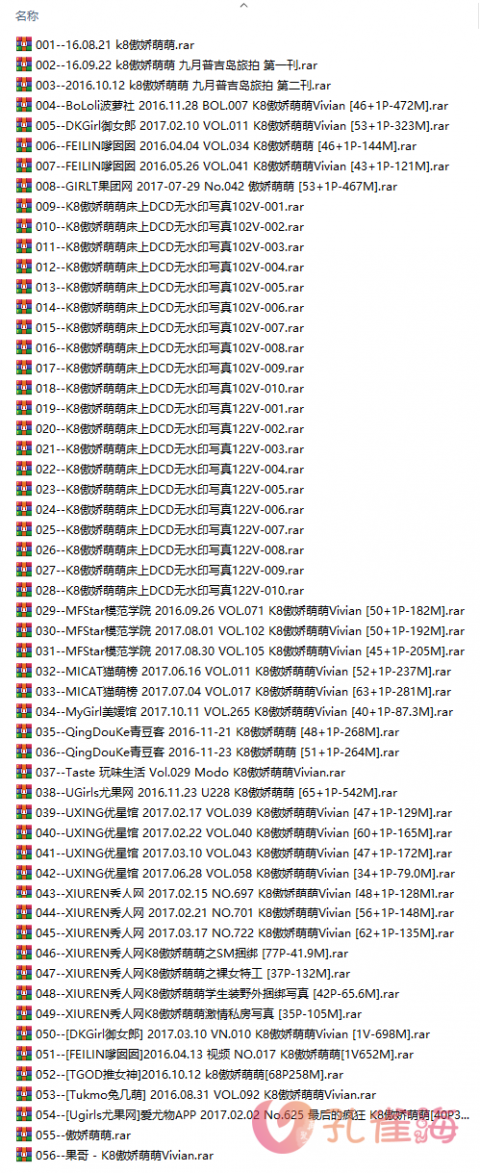 K8傲娇萌萌 全集包括33套图+高清3视频+224个众筹小视频,大小31.42G-孔雀海|珍藏合集
