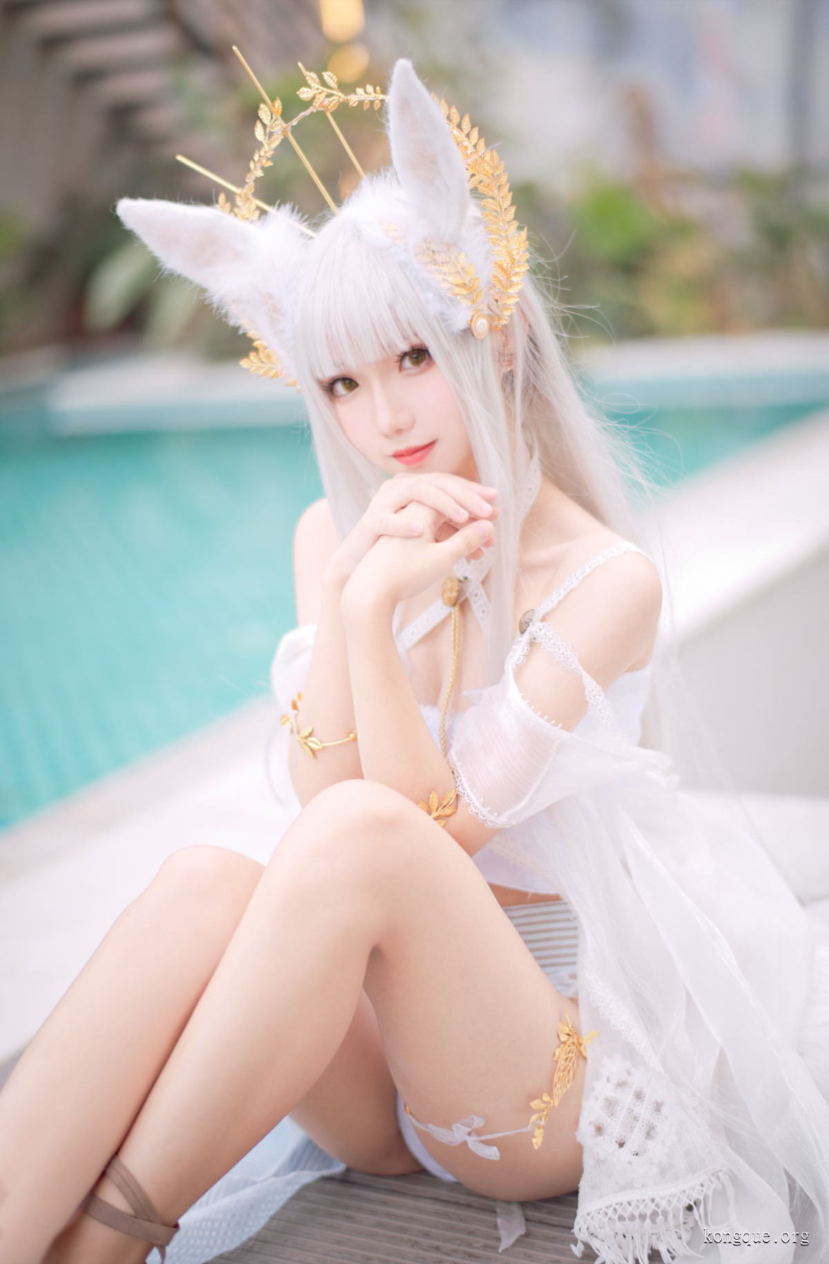 花柒Hana_白金泳装_015