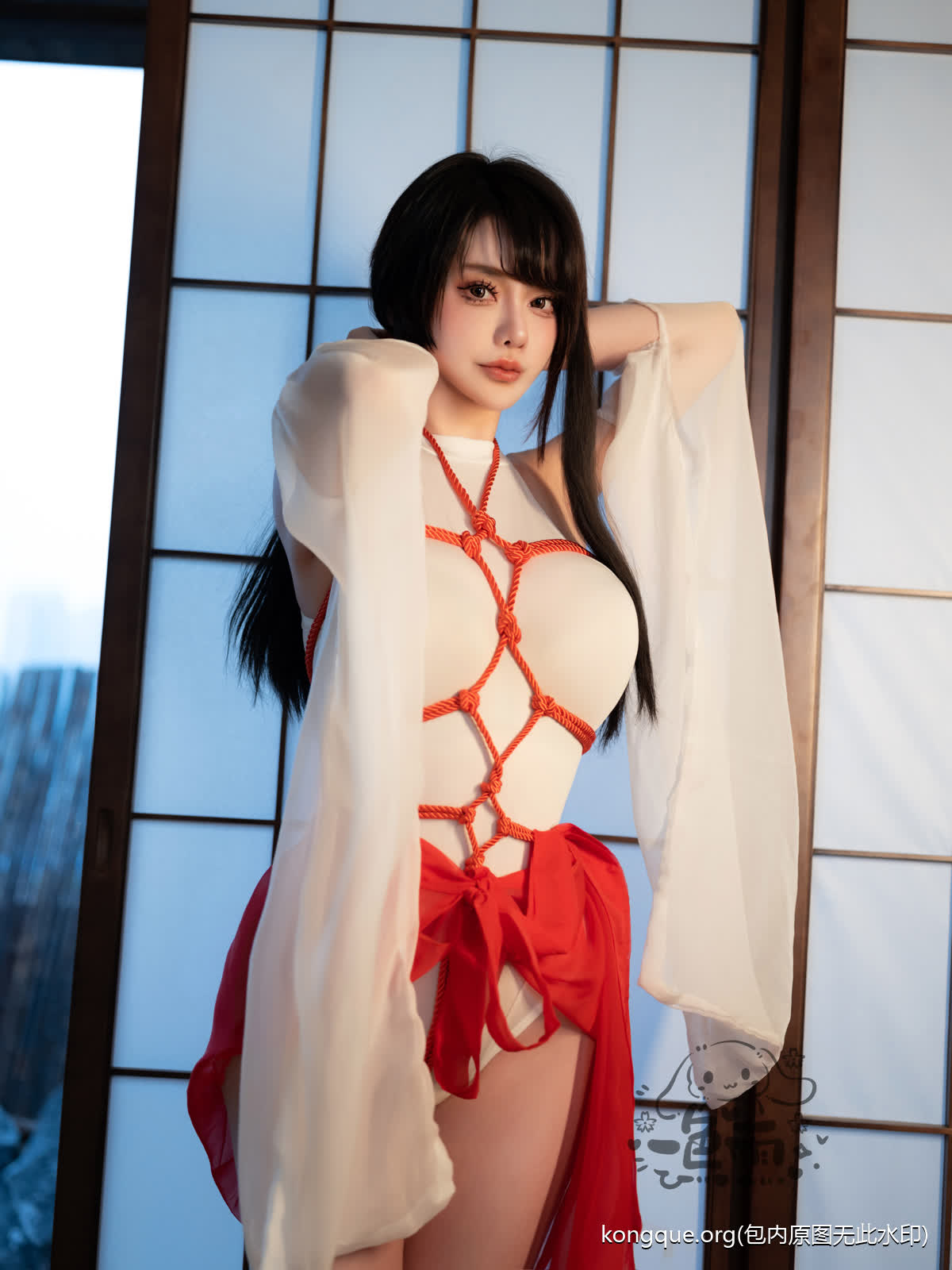 一色雨 - NO.002 捆绑巫女 _0008